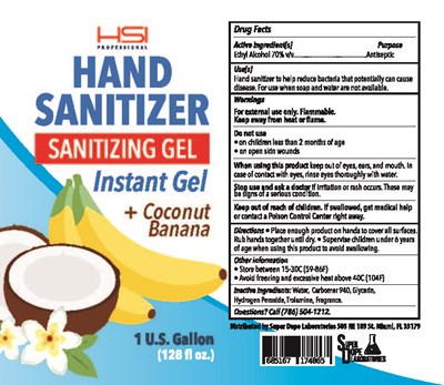 Label (Hsi   Coconut Banana   Gallon   4x6in)